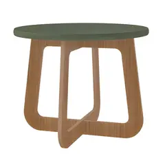 BERTOLINI - Mesa de Centro Moderna Forma Redonda en Aglomerado MDP 46 x 59 x 59 cm