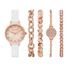 SKECHERS - Reloj para Mujer SR9080 - Reloj Análogo Poliuretano Blanco