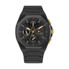 TOMMY HILFIGER - Reloj para Hombre 1792120 - Reloj Análogo Silicona Negro