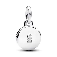PANDORA - Charm Medalla Grabable que se abre Plata Esterlina