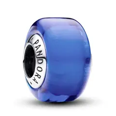 PANDORA - Charm Mini Cristal de Murano Azul Plata Esterlina