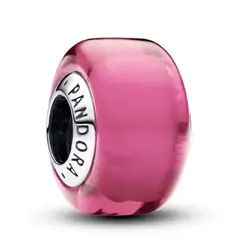 PANDORA - Charm Mini Cristal de Murano Rosa Plata Esterlina