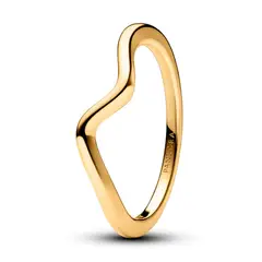 PANDORA - Anillo Ola Pulida Recubrimiento en Oro