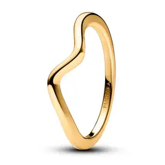 PANDORA - Anillo Ola Pulida Recubrimiento en Oro