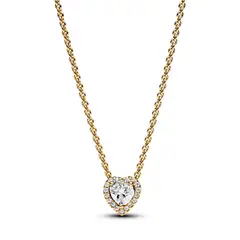 PANDORA - Collar Corazón Brillante Recubrimiento en Oro
