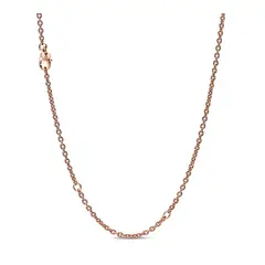 PANDORA - Collar Cadena de Cable Recubrimiento en Oro Rosa