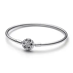 PANDORA - Brazalete Moments con Cierre Copo de Nieve Brillante Plata Esterlina
