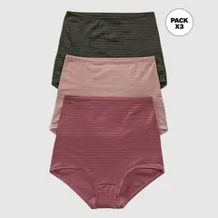 LEONISA - Calzón pack bikini Pack de 3 para Mujer