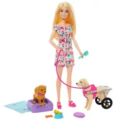 BARBIE - Muñeca Barbie: Paseo de perrito