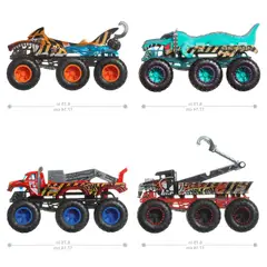HOT WHEELS - Camión Remolque Sorpresa Monster Trucks 3 años+