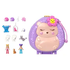 POLLY POCKET - Muñeca Set Estuche de Cafetería de Erizo - Mattel