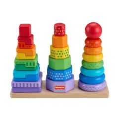 FISHER PRICE - Juguete didáctico de bebé Fisher Price: Torre de actividades de Madera