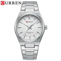 CURREN - Reloj Hombre 8439 . Reloj Acero Inoxidable Plateado