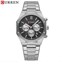 CURREN - Reloj Para Hombre KREd8401 - Reloj Análogo Acero inoxidable Plateado