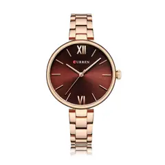 CURREN - Reloj Para Mujer KREb712028 - Reloj Análogo Acero inoxidable Oro rosa