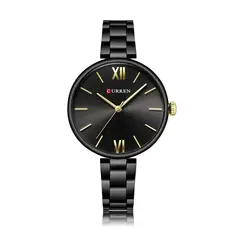 CURREN - Reloj Para Mujer KREb7101 - Reloj Análogo Acero inoxidable Negro