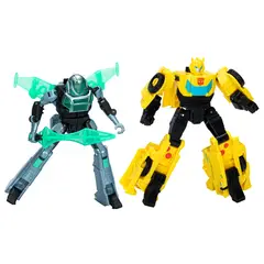 TRANSFORMERS - Figura de Acción Transformers: EarthSpark Cyber Combiner Bumblebee y Mo Malto