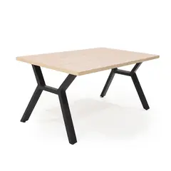 MICA - Mesas de comedor Moderna para 4 Personas en Metal Rectangular