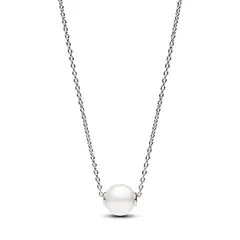 PANDORA - Collar Perla Cultivada de Agua Dulce Plata Esterlina