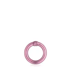 TOUS - Anilla Pequeña De Plata En Color Rosa Hold