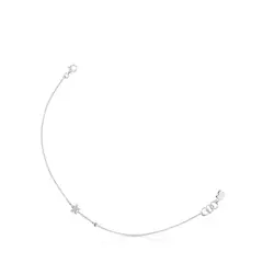 TOUS - Pulsera Cadena Estrella De Oro Blanco Con Diamantes Grain