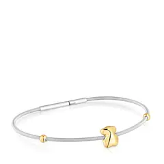 TOUS - Pulsera Oso De Oro Y Acero Mesh Tube