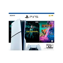 SONY - Consola PS5 Slim Estandar + 2 Videojuegos | 1 TB de Almacenamiento | Lector de Disco | Play Station 5 | Videojuegos Incluidos Returnal y Ratchet and Clanck
