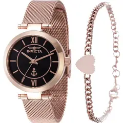INVICTA - Reloj para Mujer Ocean Voyage . Reloj Análogo Acero inoxidable Oro rosa
