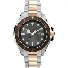 TIMEX - Reloj para Hombre Harborside Coast . Reloj Análogo Acero inoxidable Plateado