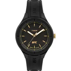 TIMEX - Reloj para Hombre UFC . Reloj Análogo Silicona Negro