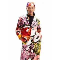 DESIGUAL - Camisa Mujer con Estampado Manga larga
