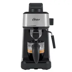 OSTER - Cafetera expresso | 4 Tazas | 2 Preparaciones | Espumador de leche