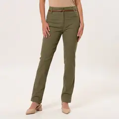 APOLOGY - Pantalón Slim Mujer Tiro medio Estampado