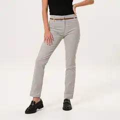 APOLOGY - Pantalón Slim Mujer Tiro medio Estampado