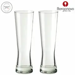 BORGONOVO - Vaso de vidrio Cerveza Borgonovo: 1 pieza