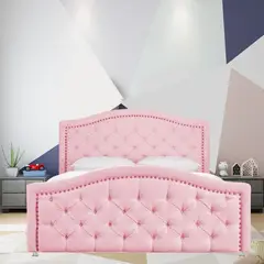 EKONOMODO - Colchón con Base Cama Semidoble Firmeza Media Ortopédico con Pillow Resortado 120 x 190 cm + Cabecero Combo