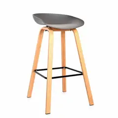 EKONOMODO - Silla de Bar con Patas de Madera 85 x 50 x 40 cm