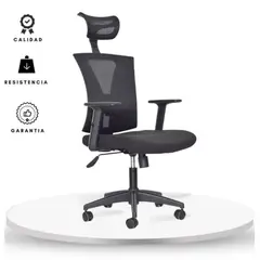 EKONOMODO - Silla de Escritorio para Casa u Oficina Ergonómica con Nivelación de Altura y Apoyabrazos 116 x 48 x 48