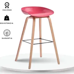 EKONOMODO - Silla de Bar con Patas de Madera 85 x 50 x 40 cm