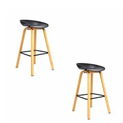 EKONOMODO - Silla de Bar con Patas de Madera 111 x 51 x 53 cm
