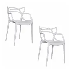 EKONOMODO - Set X2 Silla de Comedor con Patas de Polipropileno 82 x 49 x 45 cm