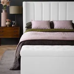 EKONOMODO - Base Cama Dividida Tamaño King en Pino 200 x 200 cm + Cabecero