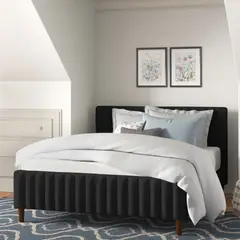 EKONOMODO - Colchón con Base Cama Doble Firmeza Media Ortopédico con Pillow Resortado 140 x 190 cm + Cabecero Combo