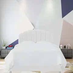 EKONOMODO - Colchón con Base Cama Semidoble Firmeza Media Ortopédico con Pillow Resortado 120 x 190 cm + Cabecero Combo - 0% Interés a 3 Cuotas Pagando con tu CMR Banco Falabella