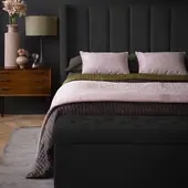 EKONOMODO - Colchón con Base Cama Queen Firmeza Media Ortopédico con Pillow Resortado 160 x 190 + Cabecero Combo
