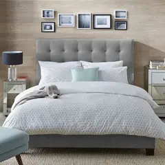 EKONOMODO - Colchón con Base Cama Doble Firmeza Media Ortopédico con Pillow Resortado 140 x 190 cm + Cabecero Combo - 0% Interés a 3 Cuotas Pagando con tu CMR Banco Falabella