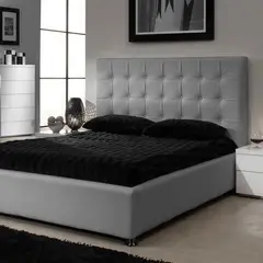 EKONOMODO - Colchón con Base Cama Queen Firmeza Media Ortopédico con Pillow Resortado 160 x 190 + Cabecero Combo - 0% Interés a 3 Cuotas Pagando con tu CMR Banco Falabella