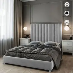 EKONOMODO - Colchón con Base Cama Queen Firmeza Media Ortopédico con Pillow Resortado 160 x 190 + Cabecero Combo - 0% Interés a 3 Cuotas Pagando con tu CMR Banco Falabella