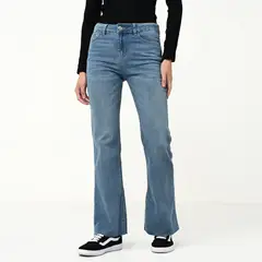SYBILLA - Jean Flare Mujer Tiro medio