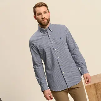 POLO RALPH LAUREN - Camisa Hombre de Cuadros Manga larga de Algodón Custom Fit